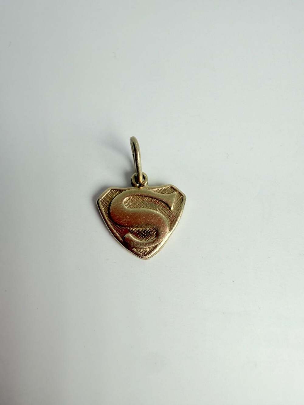 DC Comics Superman Shield Logo 14K Yellow Gold Charm Pendant